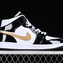 AIR JORDAN 1 MID SE BLACK/GOLD
